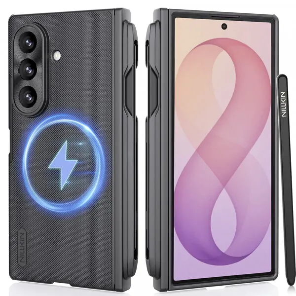 NILLKIN Husa MagSafe pentru Samsung Galaxy Z Fold8 Ultra F976, Nillkin, Super Frosted Shield with Pen Holder, Neagra