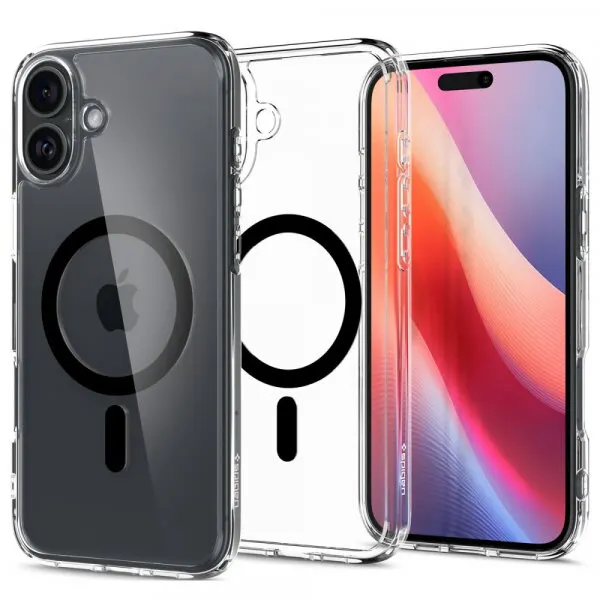 Spigen Husa MagSafe pentru Apple iPhone 16 Plus, Spigen, Ultra Hybrid, Neagra ACS08076