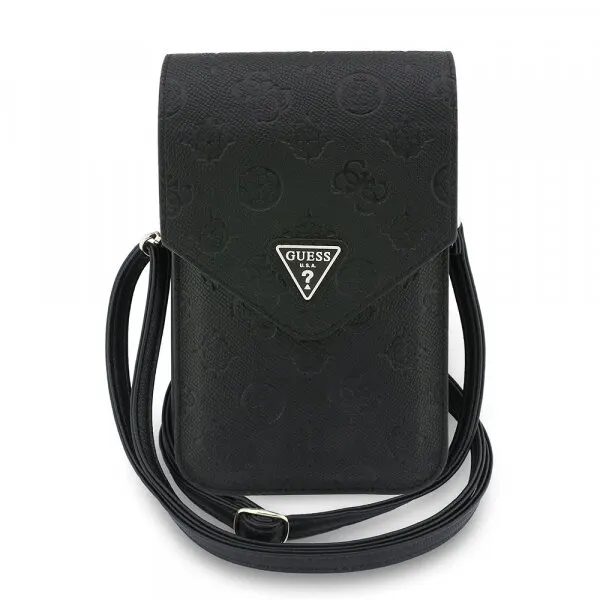 Guess Geanta Universala pentru Telefon, Guess, Grained Peony Triangle, Neagra