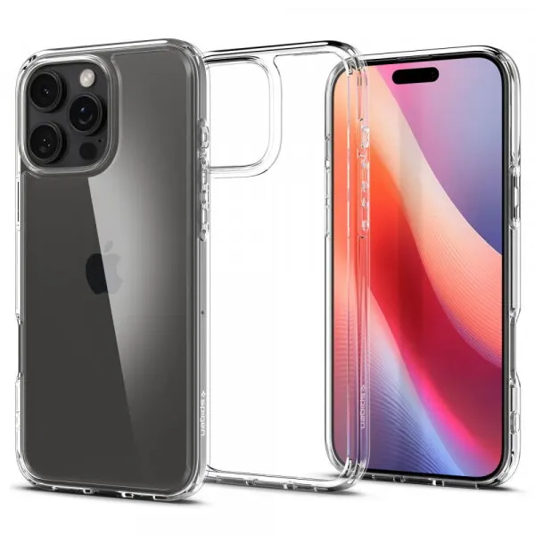 Spigen Husa pentru Apple iPhone 16 Pro, Spigen, Ultra Hybrid, Transparenta ACS08121