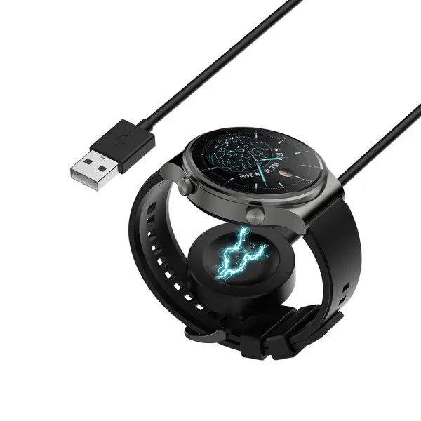 techsuit Incarcator Wireless Techsuit THC1 pentru Honor Watch / Huawei Watch Series, USB-A, Negru