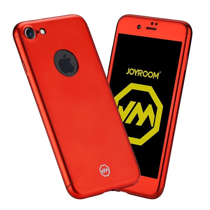 Apple, Husa Apple iPhone 6 / 6S 6 Joyroom (Fata + Spate) Rosu + Folie de protectie