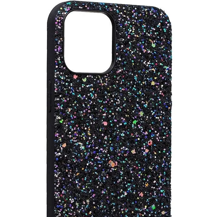 Flippy, Husa de Protectie, Flippy, pentru Apple iPhone SE 2020, Sclipici, TPU, Negru