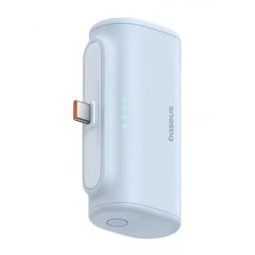 BASEUS Baterie externa Baseus Compact, capacitate 5000mAh, 20W, 1 x USB Type-C, total 5V, 2.4A, Albastru, P10068306313-00 - 6932172659523