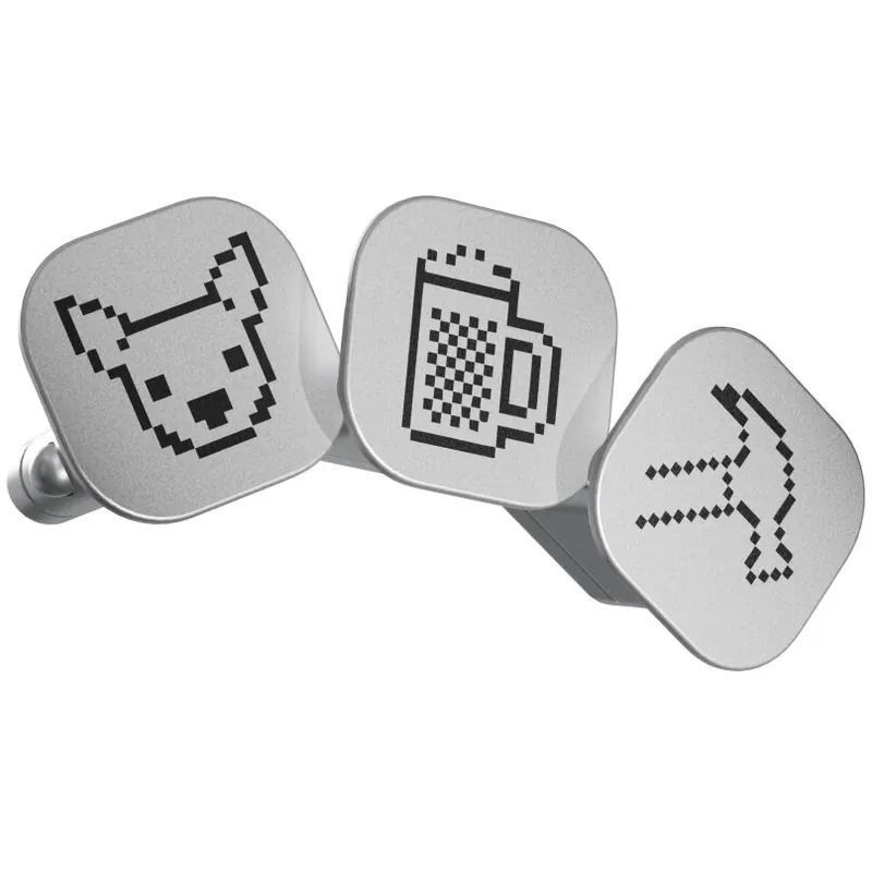 Ledger Set 3 insigne decorative Ledger Nano Gen5 Badges Pack 1, aluminiu, prindere prin clipsare, argintiu