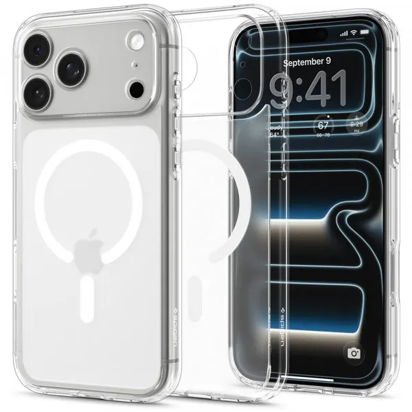 Spigen Husa MagSafe pentru Apple iPhone 18 Pro Max / 17 Pro Max, Spigen, Ultra Hybrid, Alba Satinata ACS12124