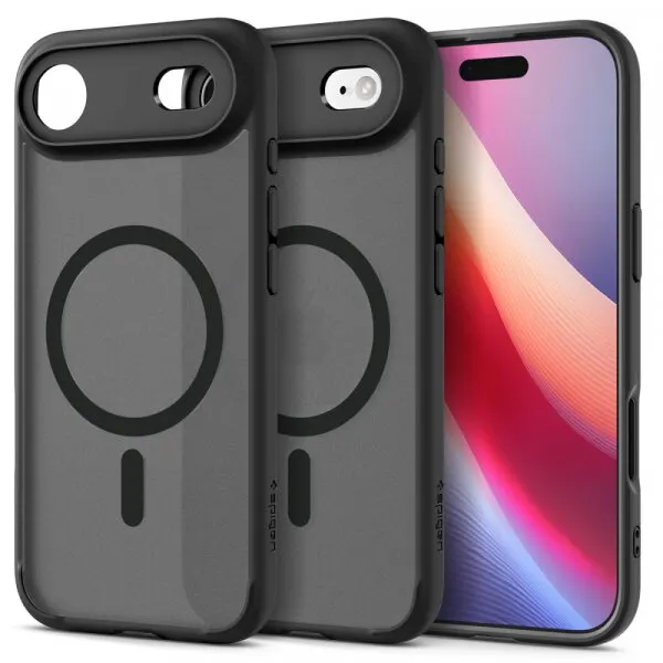 Spigen Husa MagSafe pentru Apple iPhone 17 Air, Spigen, Ultra Hybrid, Neagra Satinata ACS10316