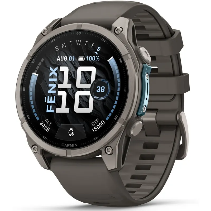 GARMIN Ceas inteligent Garmin fenix 9, 47mm, AMOLED, GPS, Wi-Fi, Android/iOS, Sapphire,Titan cu curea din silicon, Gri