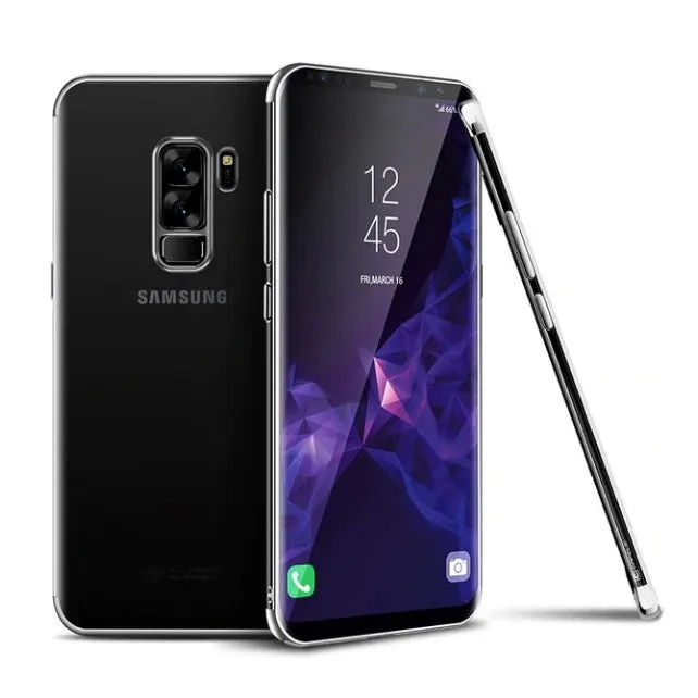 Samsung, Husa Samsung Galaxy S9 Transparent cu Margini Argintii