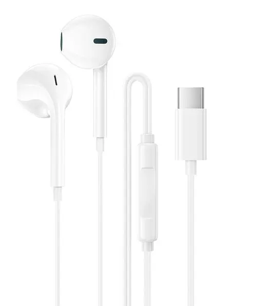 Casti Stereo Borofone BM100 Fuente, USB-C, Alb