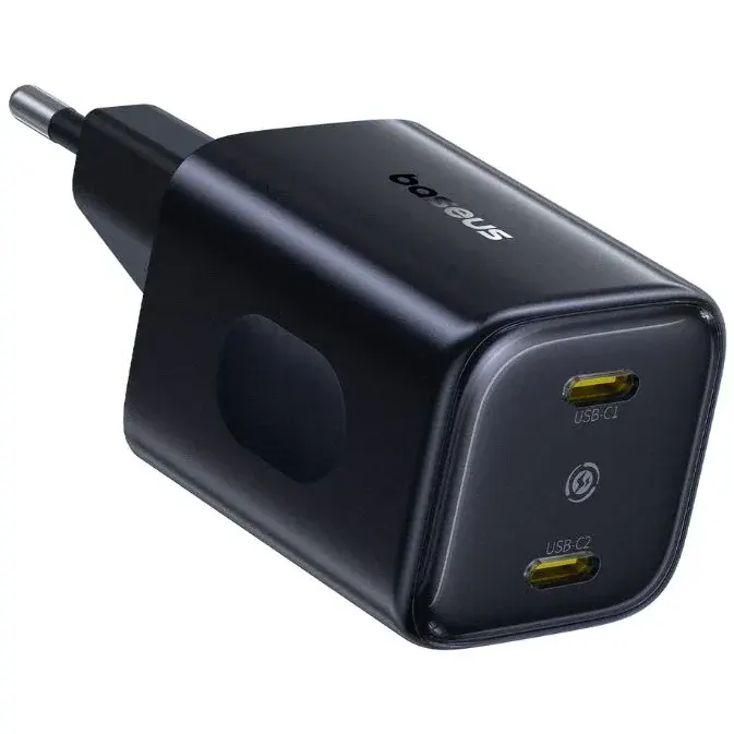BASEUS Incarcator de retea Baseus PicoGo AN13 45W, 2x USB-C, Negru