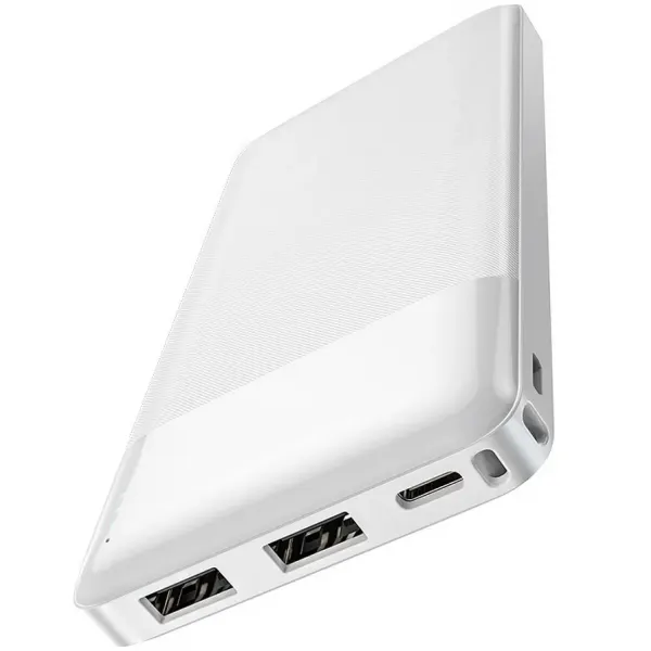 HOCO Baterie Externa HOCO J72, 10000mAh, 10W, 2 x USB-A, Alba