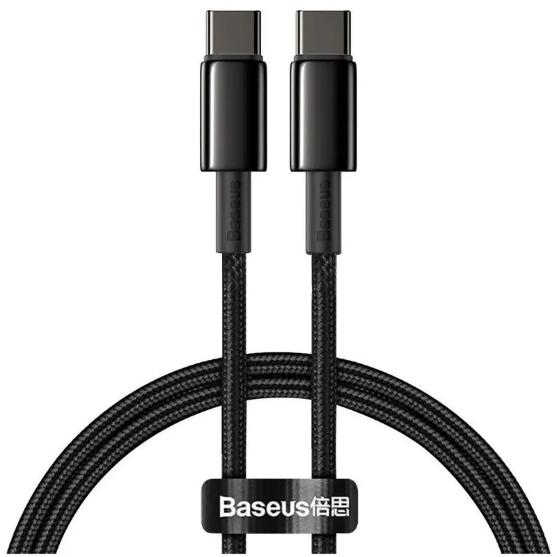 BASEUS Cablu de date Baseus USB tip C - USB tip C, 100W, 1m, Negru
