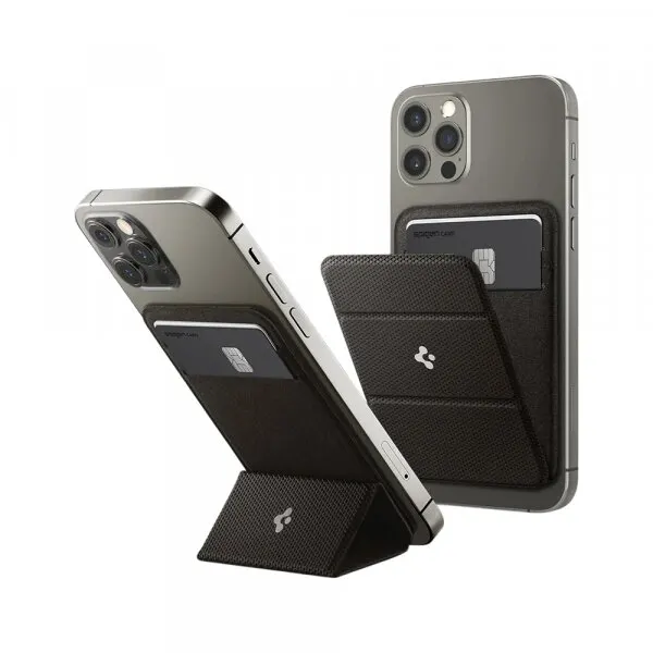 Spigen Portofel MagSafe, Spigen, MagFit Smart Fold, Gri AMP02766