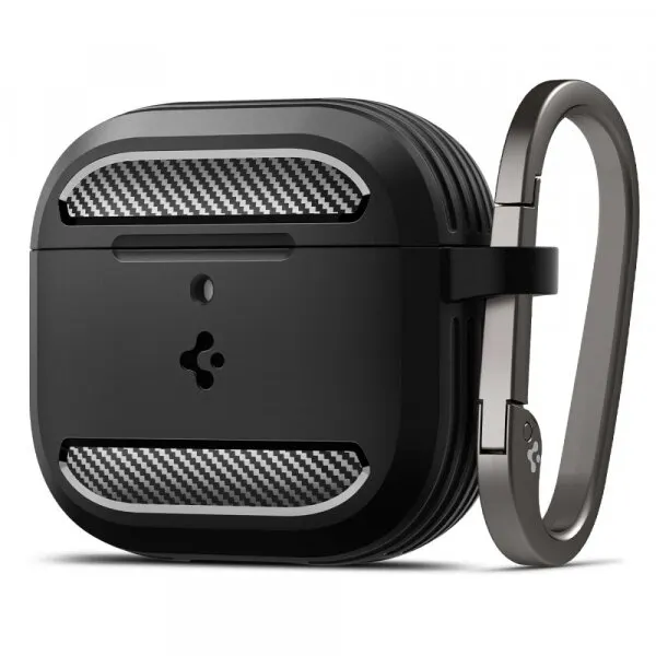 Spigen Husa Spigen Rugged Armor pentru Apple AirPods 4, Neagra Mata ACS08642