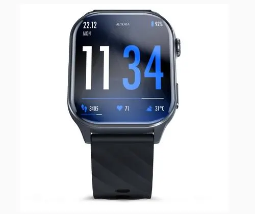 Smartwatch 3mk Altora Easy Touch, Ecran HD 2.01inch, Sports Bluetooth 5.4, IP67 (Negru)