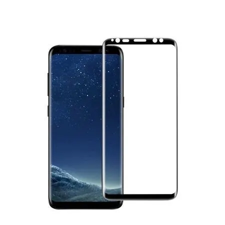 Flippy, Folie Sticla Curbata Flippy compatibila cu Samsung Galaxy S8, cu lipici pe conturul negru