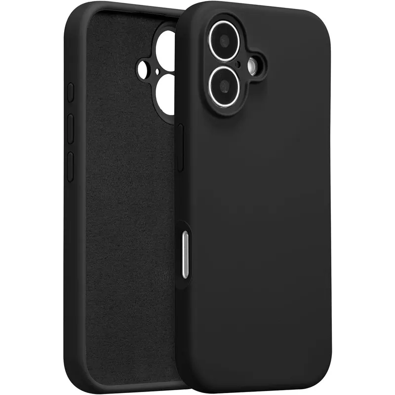 Husa de Protectie, Flippy, pentru iPhone 16 Plus, Liquid Silicone, cu Microfibra pe Interior, Protectie Antisoc