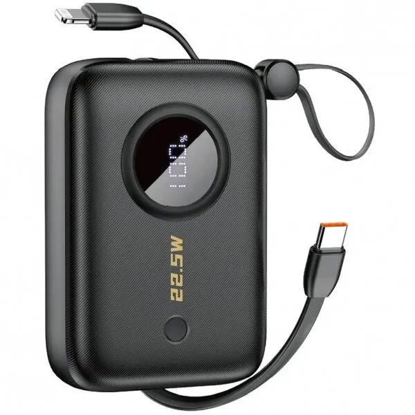 Dudao Baterie Externa Dudao K14, 10000mAh, 22.5W, QC + PD, 1 x USB-A, 1 x USB-C, Neagra