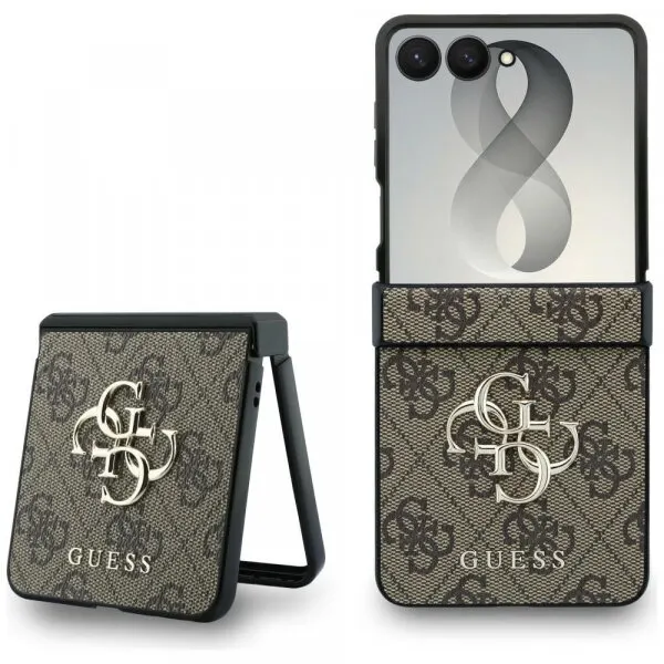 Guess Husa pentru Samsung Galaxy Z Flip8 F776, Guess, 4G Big Logo, Maro