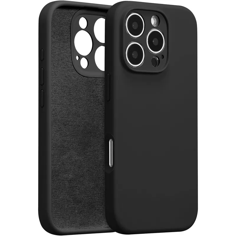 Husa de Protectie, Flippy, pentru iPhone 16 Pro, Liquid Silicone, cu Microfibra pe Interior, Protectie Antisoc