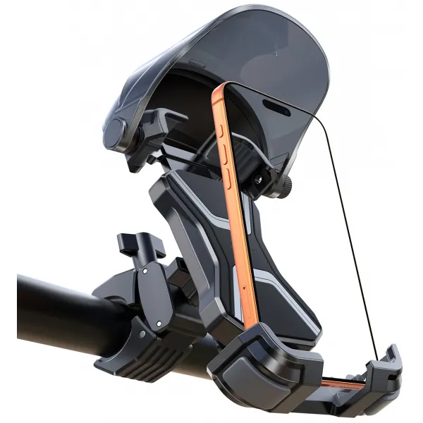 JOYROOM Suport Bicicleta Motocicleta cu Parasolar Joyroom JR-ZS528, 4.7inch - 7inch, Negru