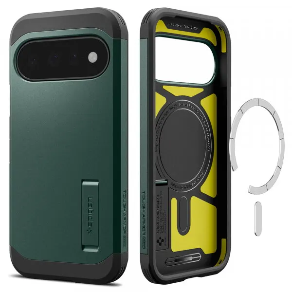 Spigen Husa MagSafe pentru Google Pixel 11, Spigen, Tough Armor, Verde ACS11854