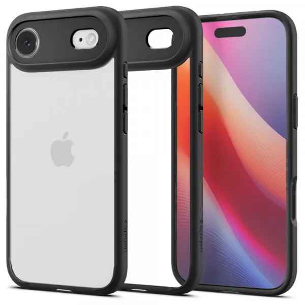 Spigen Husa pentru Apple iPhone 17 Air, Spigen, Ultra Hybrid, Neagra Mata ACS10310