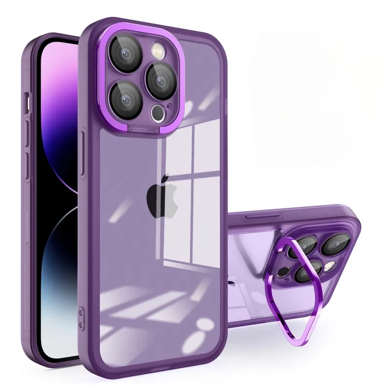 Husa protectie Flippy pentru Samsung A23 5G Electroplated cu suport pentru camera, 1.5 mm grosime, protectie camera, Mov