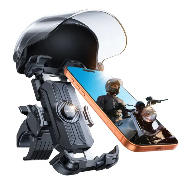 JOYROOM Suport Bicicleta Motocicleta cu Parasolar Joyroom JR-ZS526, 4.7inch - 7inch, Negru
