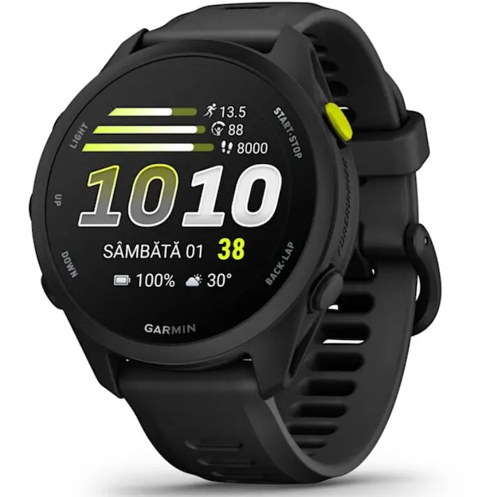 GARMIN Smartwatch Garmin Forerunner 70, 43 mm, AMOLED, GPS, Android/iOS, curea silicon, Negru