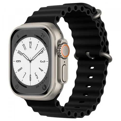 Curea Techsuit W038 pentru Apple Watch 49mm / 46mm / 45mm / 44mm / 42mm Series, Negru