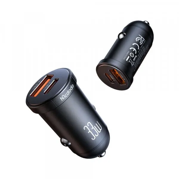 Mcdodo Incarcator Auto McDodo CC-2320 Cool, 33W, 3A, 1 x USB-A - 1 x USB-C, Negru