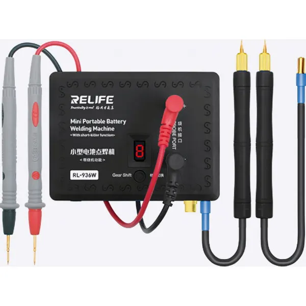 Relife Aparat de sudura prin puncte Relife RL-936W, 8 nivele, protectie temperatura, 4000mAh, 86x26x113mm, Negru