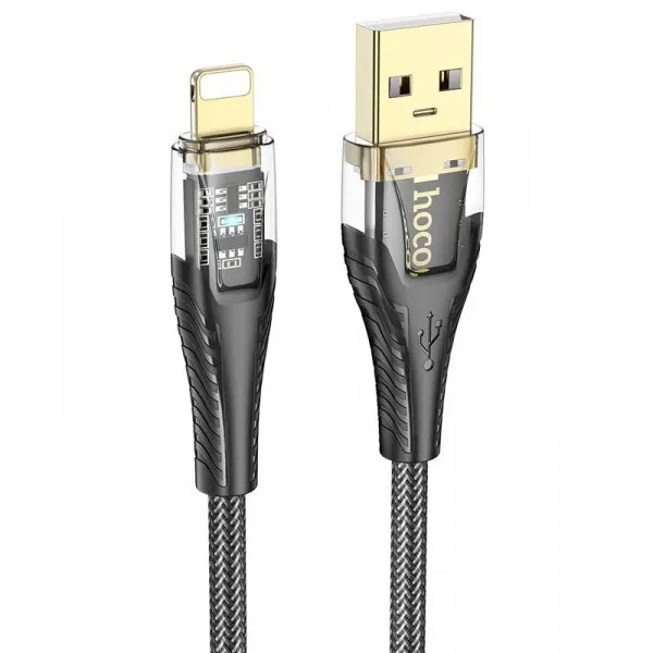HOCO Cablu Date si Incarcare USB-A - Lightning HOCO U121, 18W, 1.2m, Negru