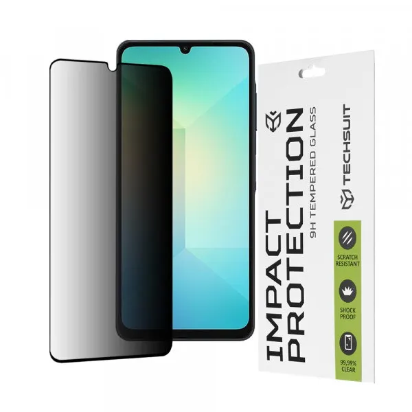 techsuit Folie de protectie Ecran Privacy Techsuit pentru Samsung Galaxy A06 4G / A06 5G / A07 4G / A07 5G, Sticla Securizata, Full Glue, 111D