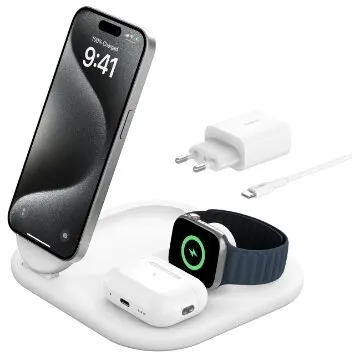 Belkin Belkin BOOSTCHARGE Qi2 15w Magnetic 3in1 Stand - White