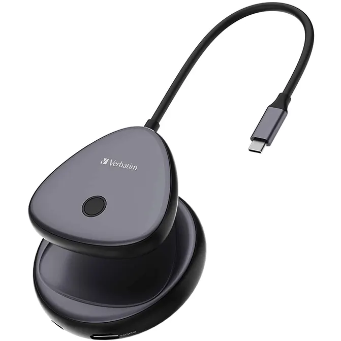 Verbatim Adaptor wireless Verbatim Share My Screen 4KUSB-C, Hub WDA-02, Negru