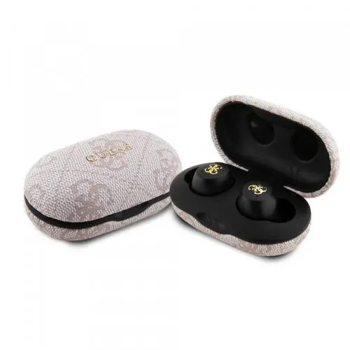 Casti True Wireless Guess 4G Metal, Bluetooth, Roz