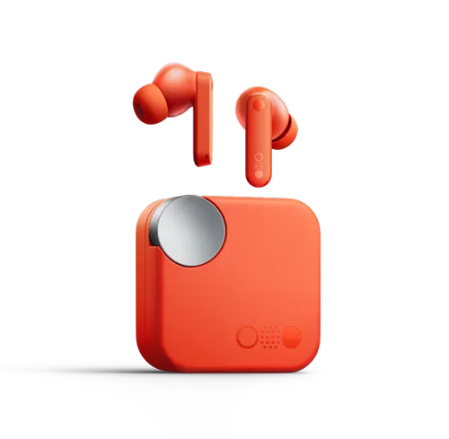 Casti True Wireless CMF Buds by Nothing, Bluetooth 5.3, ANC, Google Fast Pair, Control Tactil, IP54, Ultra Bass Technology 2.0 (Portocaliu)