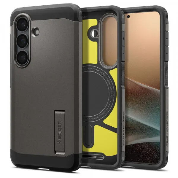Spigen Husa MagSafe pentru Samsung Galaxy S26 Plus S947, Spigen, Tough Armor, Gri ACS10714