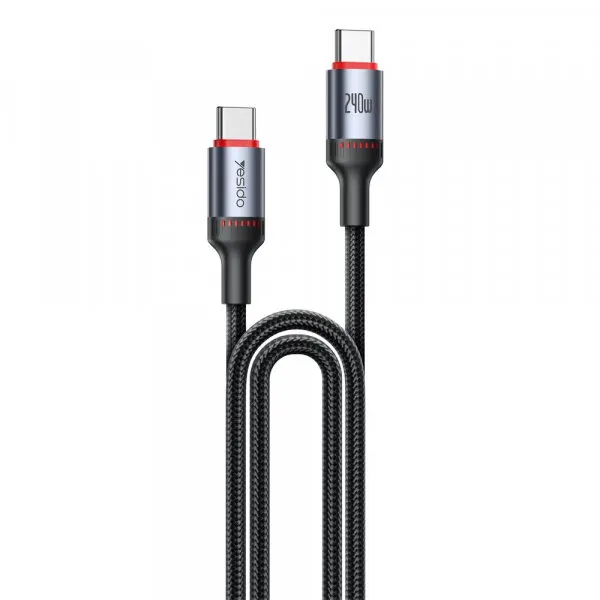 Yesido Cablu Date si Incarcare USB-C - USB-C Yesido CA186, 240W, 2m, Negru