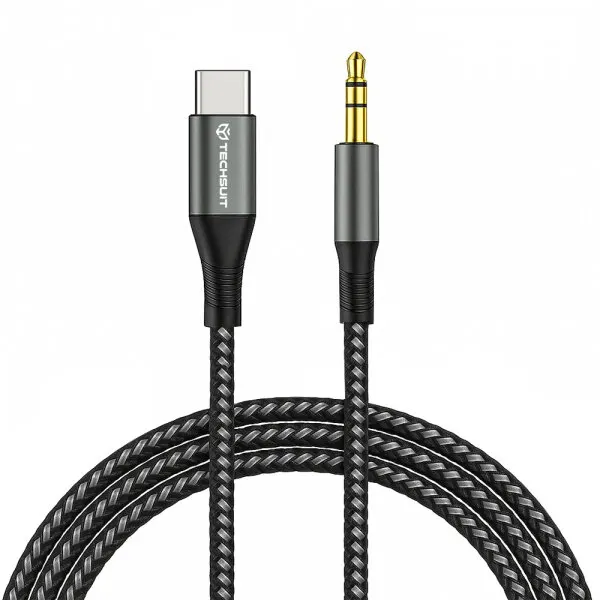 techsuit Cablu Audio USB-C - 3.5mm Techsuit AC16 NexaSound, 1m, Gri