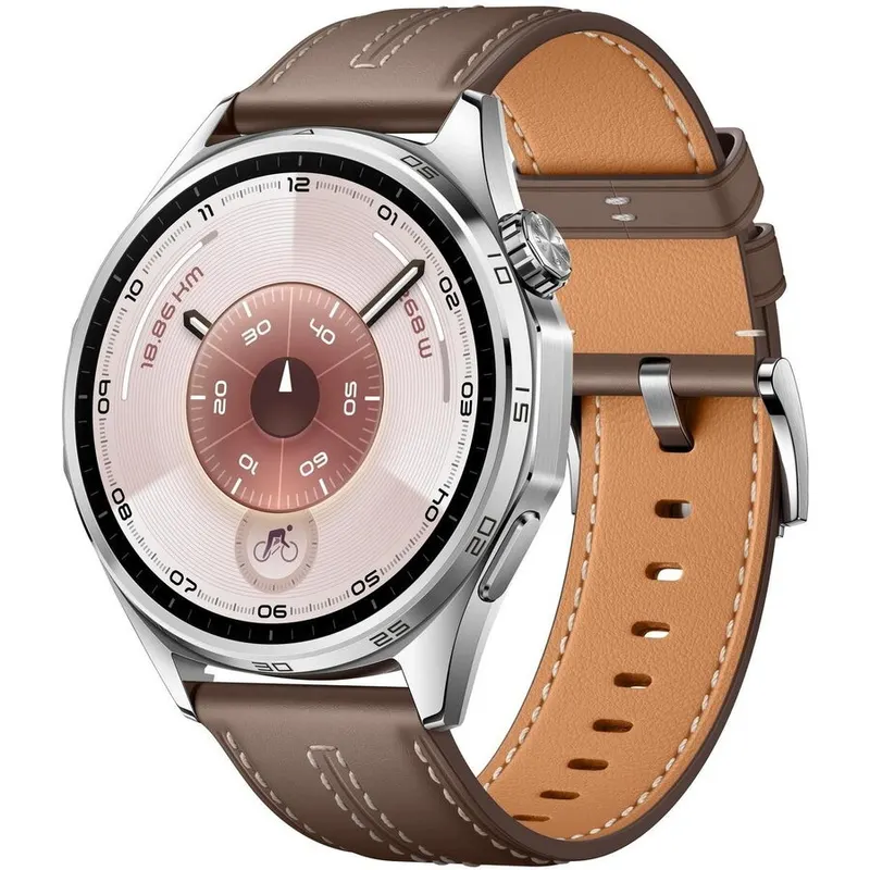 Huawei Ceas inteligent Huawei GT 6, 46mm, 1,47 inch, Classic, Bluetooth, NFC, AMOLED, Maro