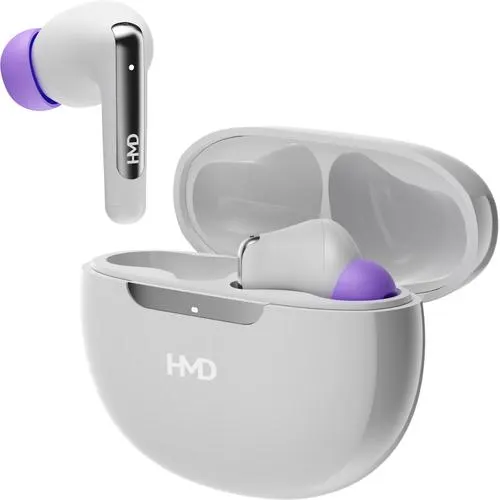 Casti True Wireless In-Ear HMD DUB P60, Bluetooth 5.3, ANC, 4 Microfoane, IPX4 (Alb)