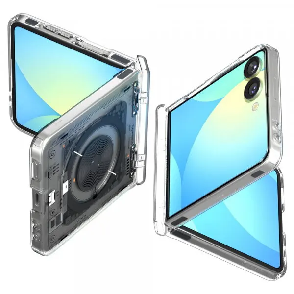 Spigen Husa MagSafe pentru Samsung Galaxy Z Flip7 F766, Spigen, Ultra Hybrid Pro Neo One, Transparenta ACS09560