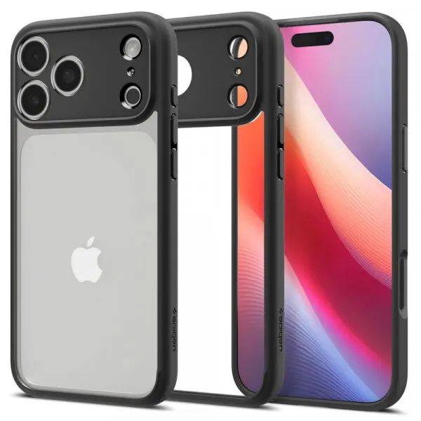 Spigen Husa pentru Apple iPhone 17 Pro Max, Spigen, Ultra Hybrid, Neagra Mata ACS10279