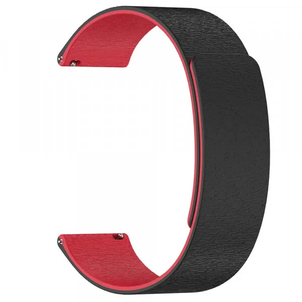 techsuit Curea Techsuit W074 pentru Samsung Galaxy Watch Series, 20mm, Neagra Rosie