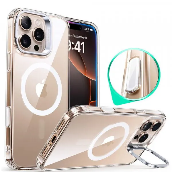 ESR Husa MagSafe pentru Apple iPhone 16 Pro, ESR, Classic Hybrid Kickstand Slide, Transparenta