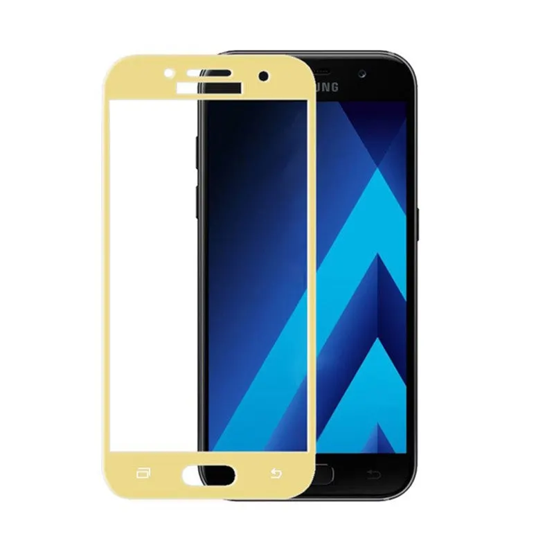 Flippy, Folie Sticla Securizata, Flippy, compatibila cu Samsung Galaxy A7 2017 5D, Auriu